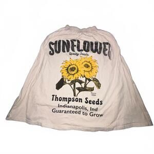 Sunflower seed bag graphic maxi skirt